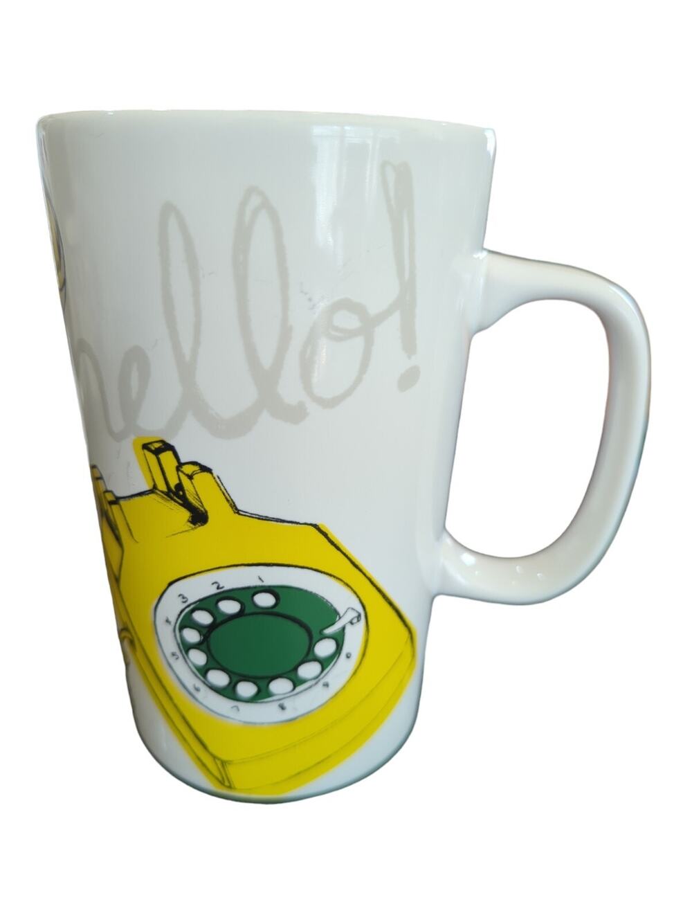 Starbucks Hello Phone Tall Latte Coffee Mug 16 oz 2015 Fun Phone Coffee Mug
